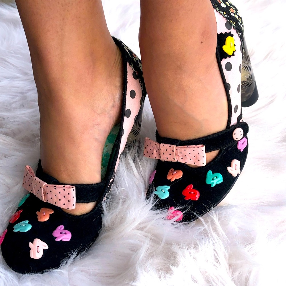 IRREG CHOICE I’m Bossy Polka Dot Bunny Mary Janes - Picture 8 of 11